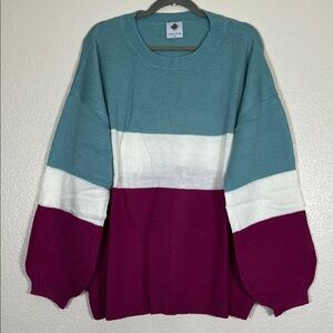 Lightweight colorblock sweater, size 3X